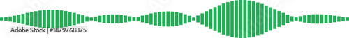 Green sound wave graphic illustration Vector