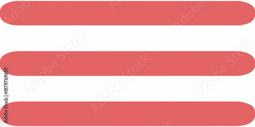 three horizontal red bars on a white background