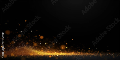 Fireworks glowing brightly in the night sky with sparkling particles and magical colors