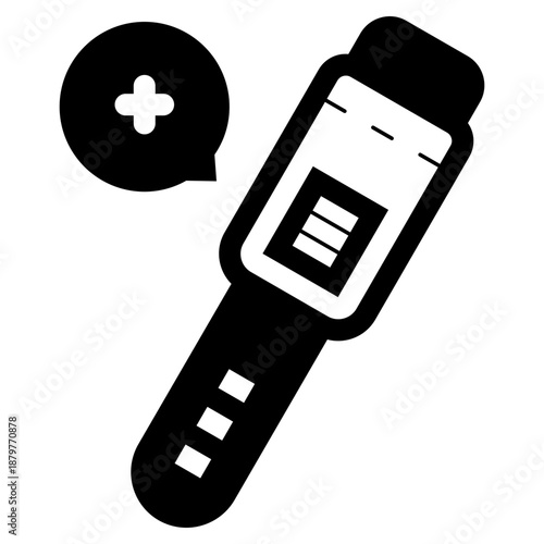 pregnancy test kit with positive symbol icon