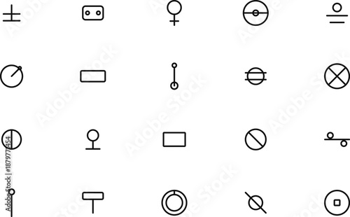 Professional Blue Economy and Ocean Technology Infrastructure Vector Set