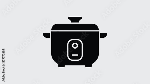 Modern electric pressure cooker icon for kitchen appliance design and cooking concepts Vector
