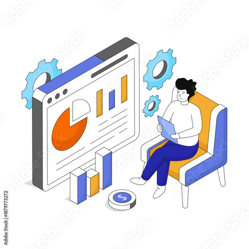 An illustration design of data interpretation 