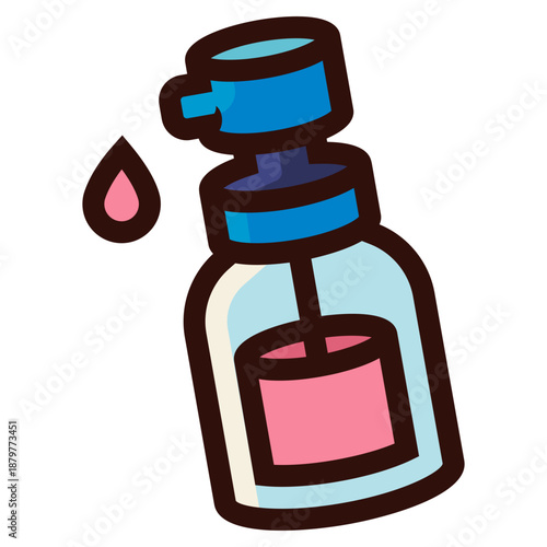 intimate liquid cleanser soap glyph icon illustration
