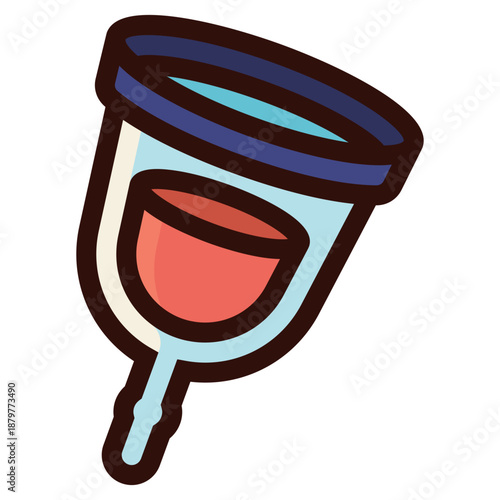 menstrual cup glyph icon illustration