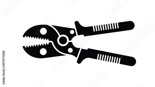 Essential electrical wire stripping and crimping tool for professional and diy projects Vector