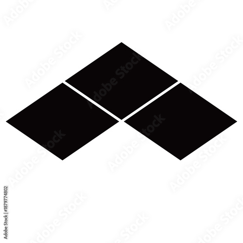 家紋です。三つ盛菱といいます。