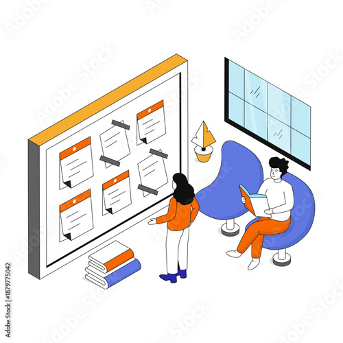 Trendy design icon of noticeboard 