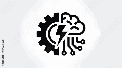 Integration of mechanical engineering with artificial intelligence and digital technology Vector