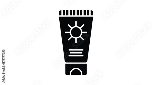 Essential sunscreen for summer sun protection and healthy skin, a crucial item for outdoor activities Vector