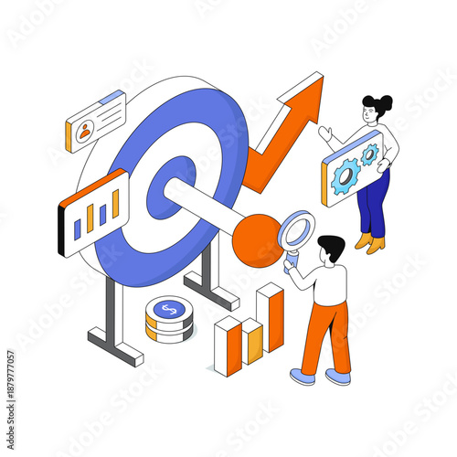 Modern design illustration of business target 