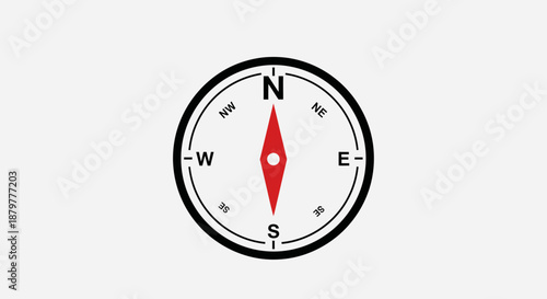 clock face vector and compass