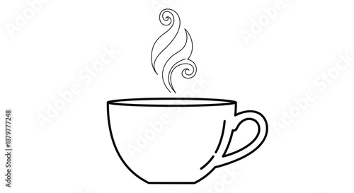 cup of coffee with steam