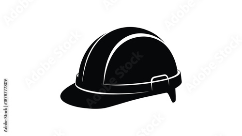 Essential worker safety hard hat protection icon for construction and industrial sites Vector