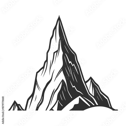 Majestic Mountain Silhouette with Bold Peaks and Natural Wilderness Atmosphere