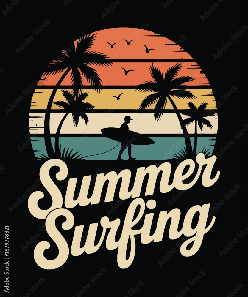 Fototapeta premium Summer surfing