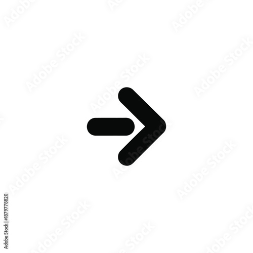 Black rightward arrow icon on transparent background illustration design symbol