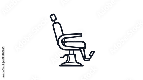 Barbershop Chair Line Icon