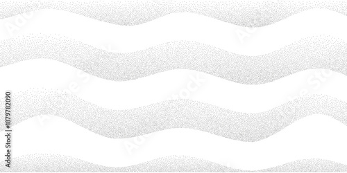 Sandy wave texture with dotted grain pattern. White abstract background featuring water-like gradation and grunge elements for creative artwork and wallpapers.