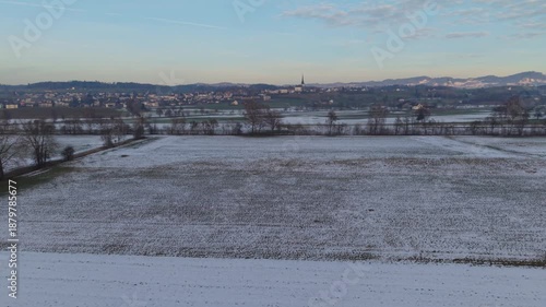 Countryside Switzerland Drone shot in Slowmotion