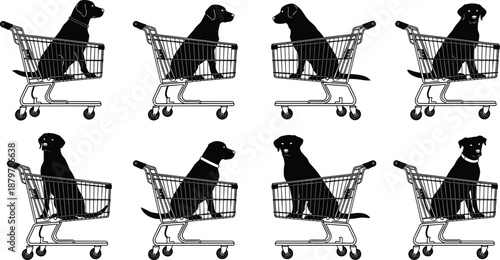 Family and relationship silhouettes illustration showing love care disability support and togetherness across life stages isolated on white background vector art