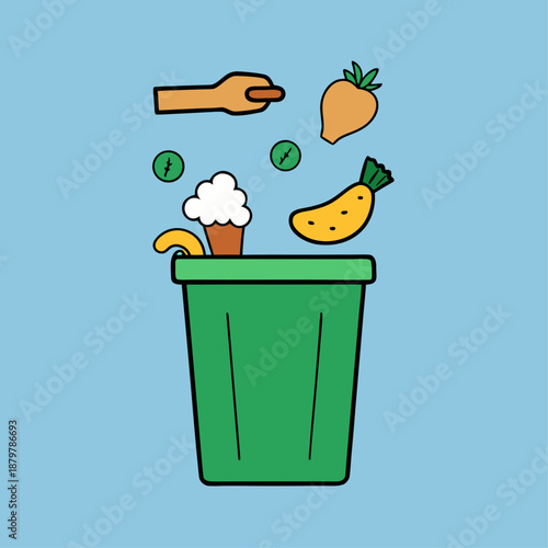 Hand composting organic waste