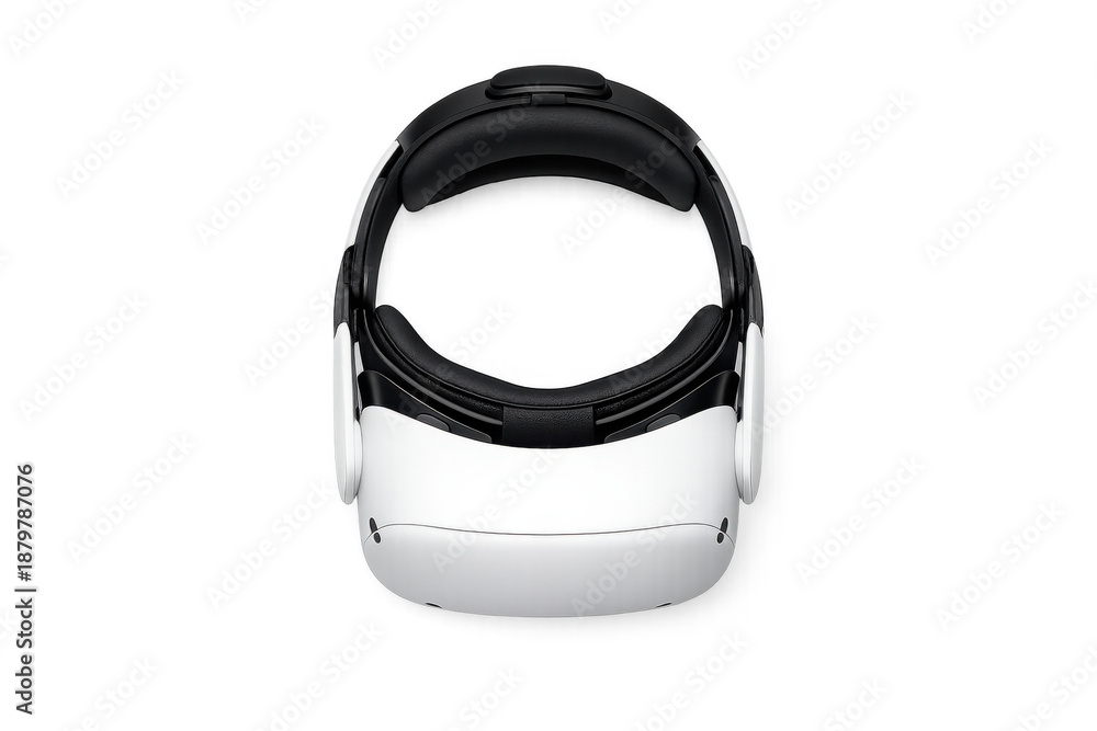 Fototapeta premium Futuristic virtual reality headset design - minimalist technology innovation for gaming experience