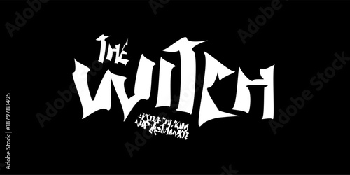 Witch Horror Scary Font Logo Uneven Alphabet Vector Silly Letter Set Modern Typography, Rough Typographic Design for Punk Cinema Poster Headline, Thrill Calligraphy, Destroy Fonts. Vector Typeface