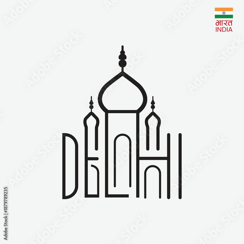 Delhi Word Typography Art

