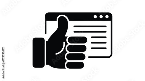 Positive feedback and good review for online content and web pages Vector