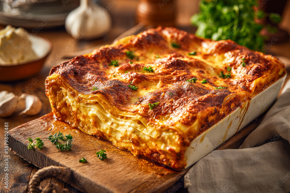 custom made wallpaper toronto digitalFreshly baked Italian beef lasagna.