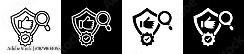 Reliability Audit Icon Set In Black And White Filled Style Collection