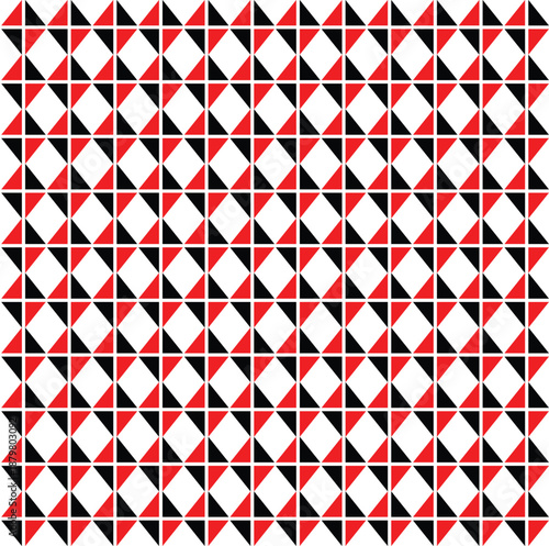 Seamless harlequin diamond red and black pattern vector background.