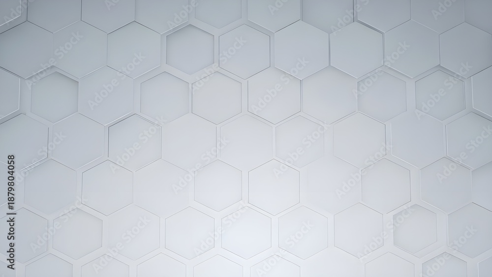 Fototapeta premium Fondo o papel tapiz hexagonal abstracto blanco brillante - 3d renderizado