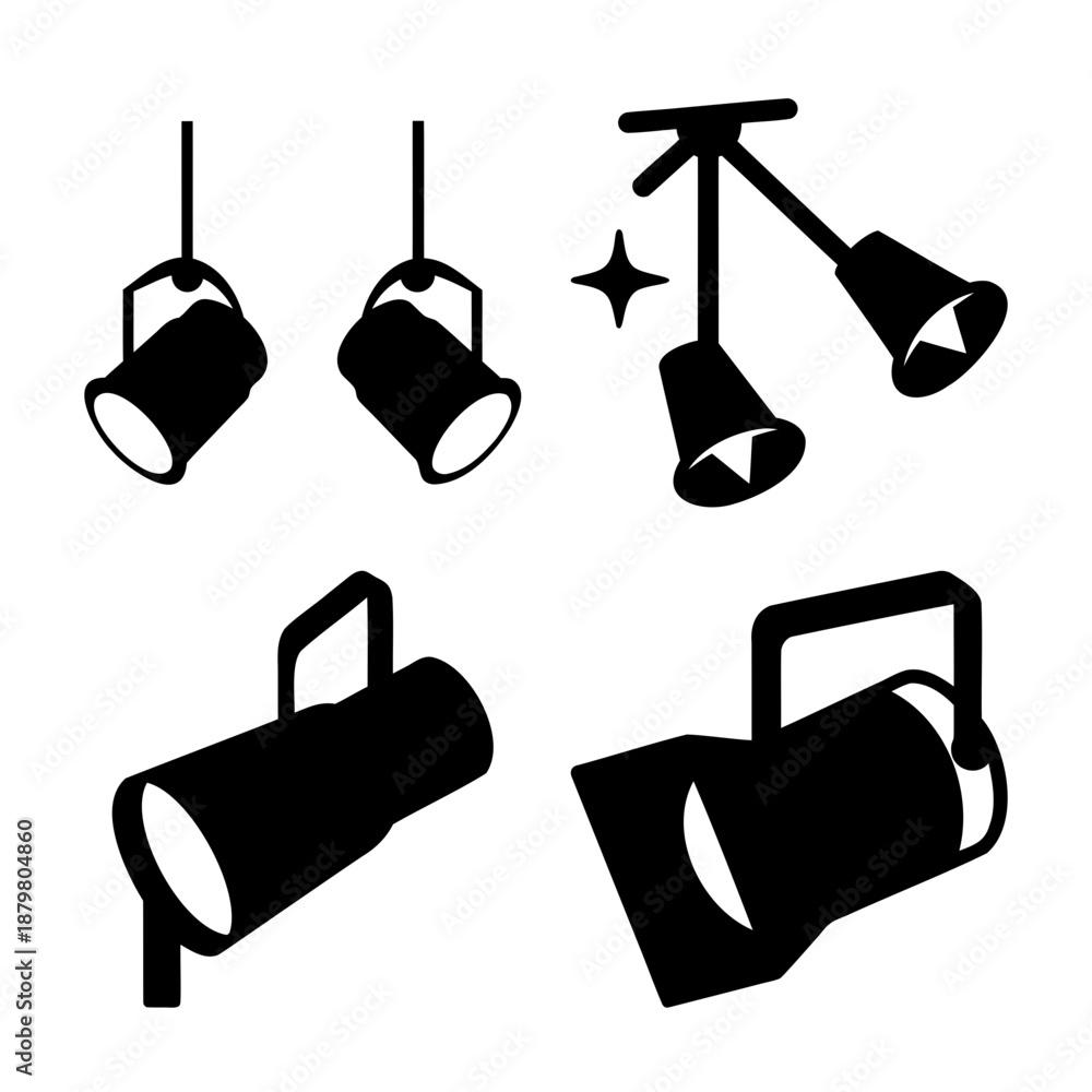 custom made wallpaper toronto digitalEssential black silhouette collection of professional stage, theatre, and studio lighting fixtures