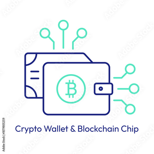 Digital currency security and crypto transaction system icon with editable stroke.