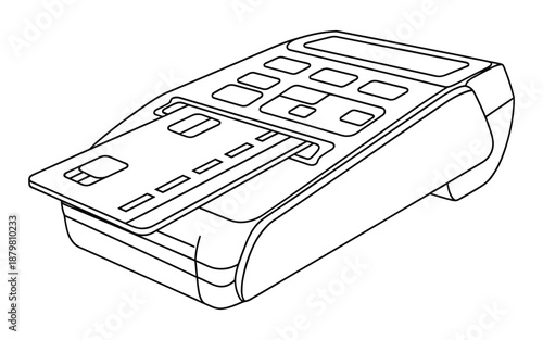 Payment terminal vector illustration credit card transaction finance