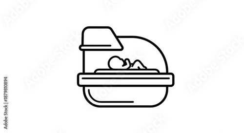 Infant Incubator Icon A Symbol of Neonatal Care.