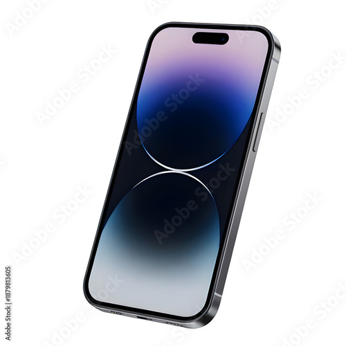 a sleek smartphone with a colorful screen on transparent background high quality professional detailed modern elegant stylish clean crisp vibrant digital creative innovative
