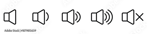 Speaker Volume Audio Icon – App and Web Interface Symbol	