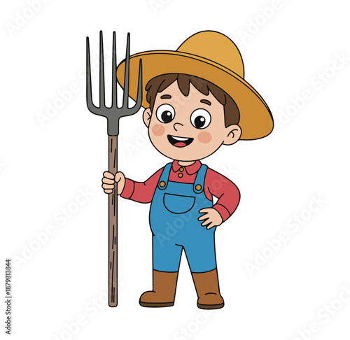farmer with a shovel