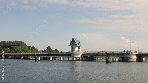 Schlei Bridge in Kappeln is a double-leaf bascule bridge