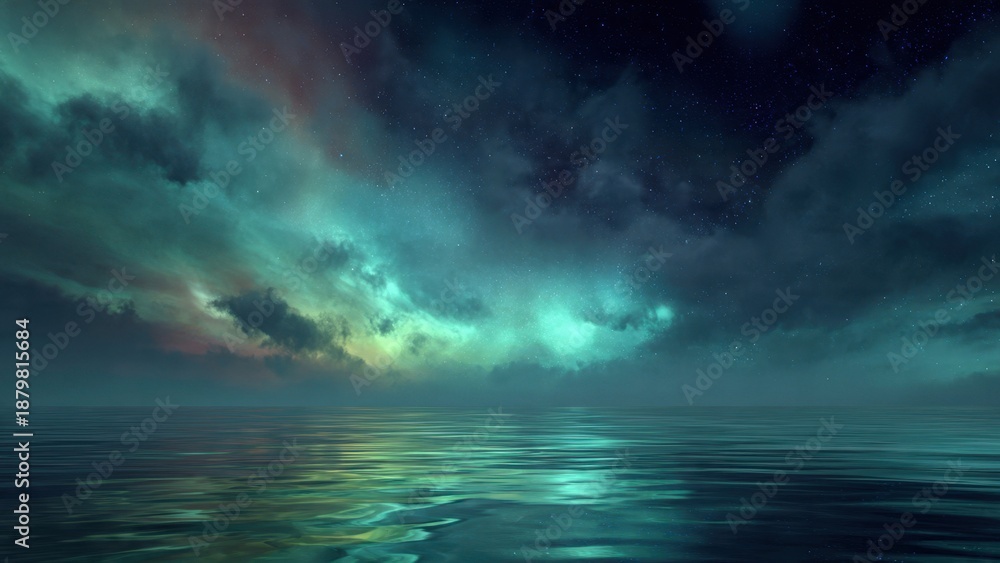 Obraz premium Mystical ocean and sky background