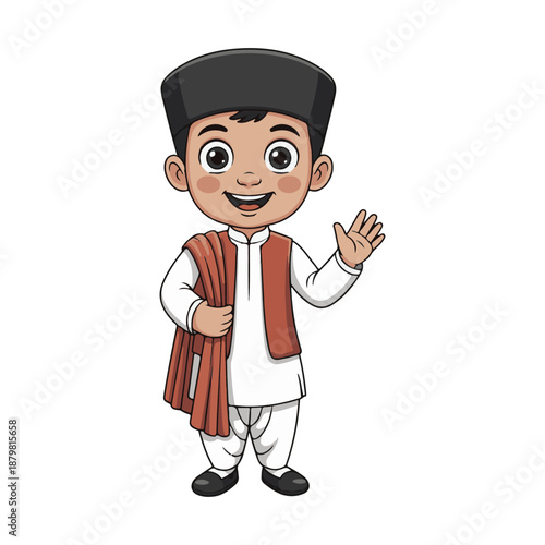 set of funny cartoon superhero