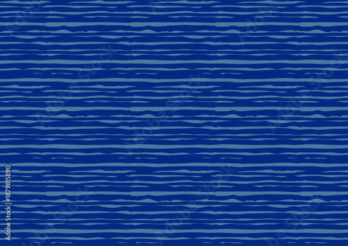 青い波線が規則的に連なる抽象的な水面パターン背景｜波、海、水、ブルー、ライン、テクスチャ、背景