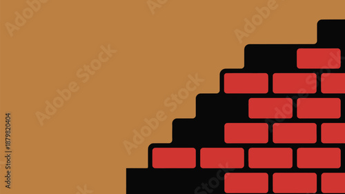Staircase made of bricks