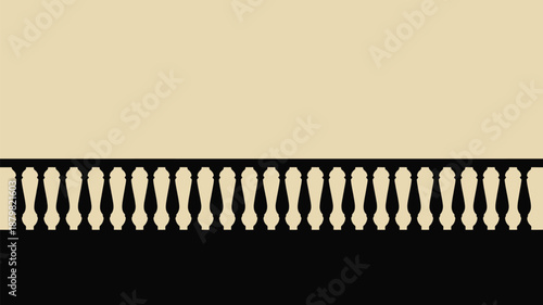 Black and white balustrade