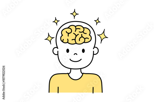 元気な脳のイラスト
