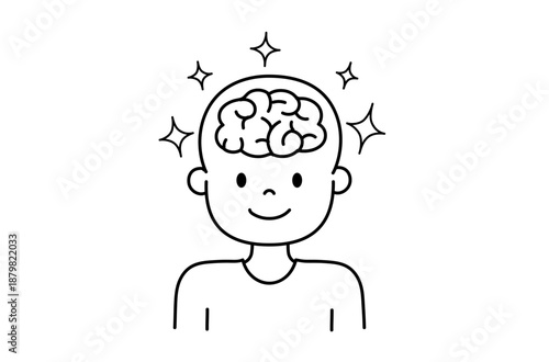 元気な脳のイラスト