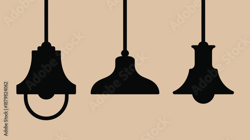 Three hanging lamps